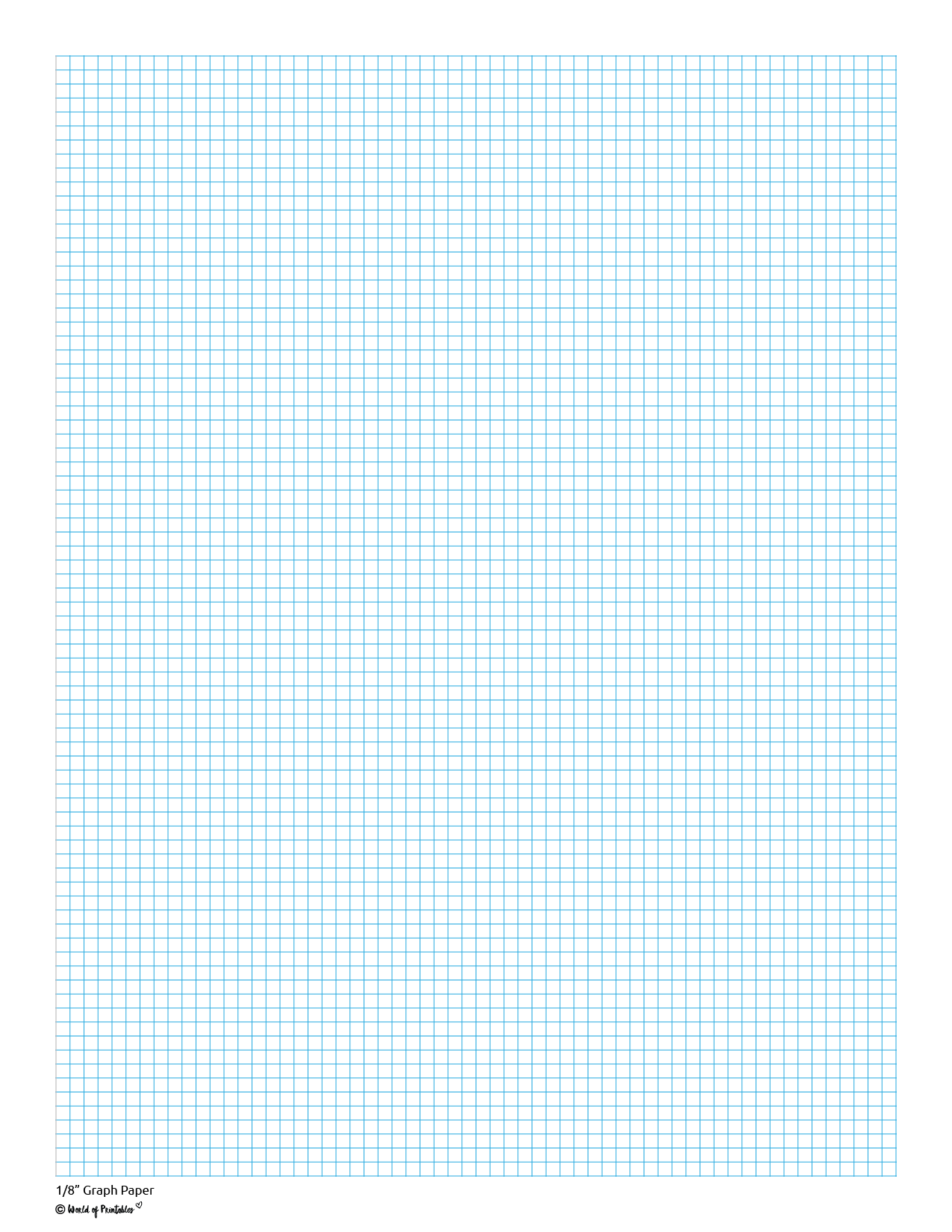 Free Printable Graph Paper 1 8 Inch