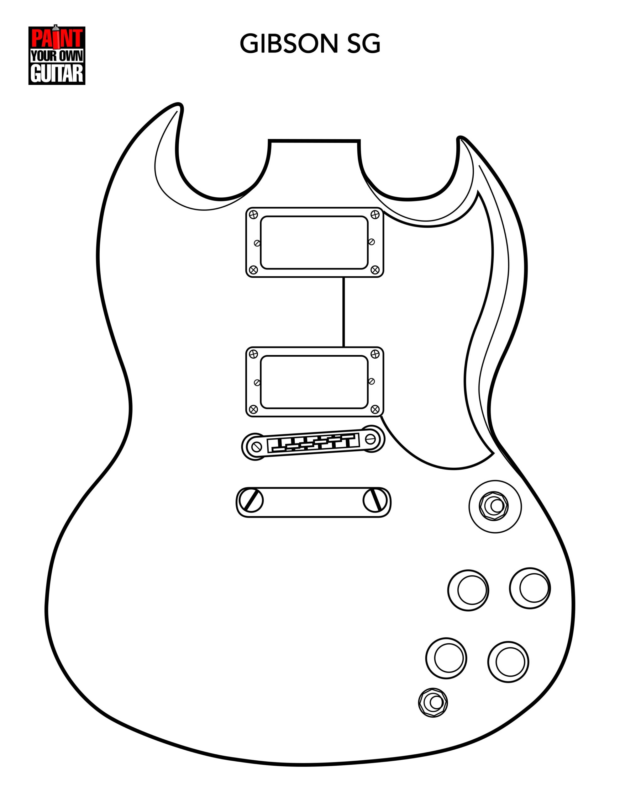 Guitar Templates Free Printable