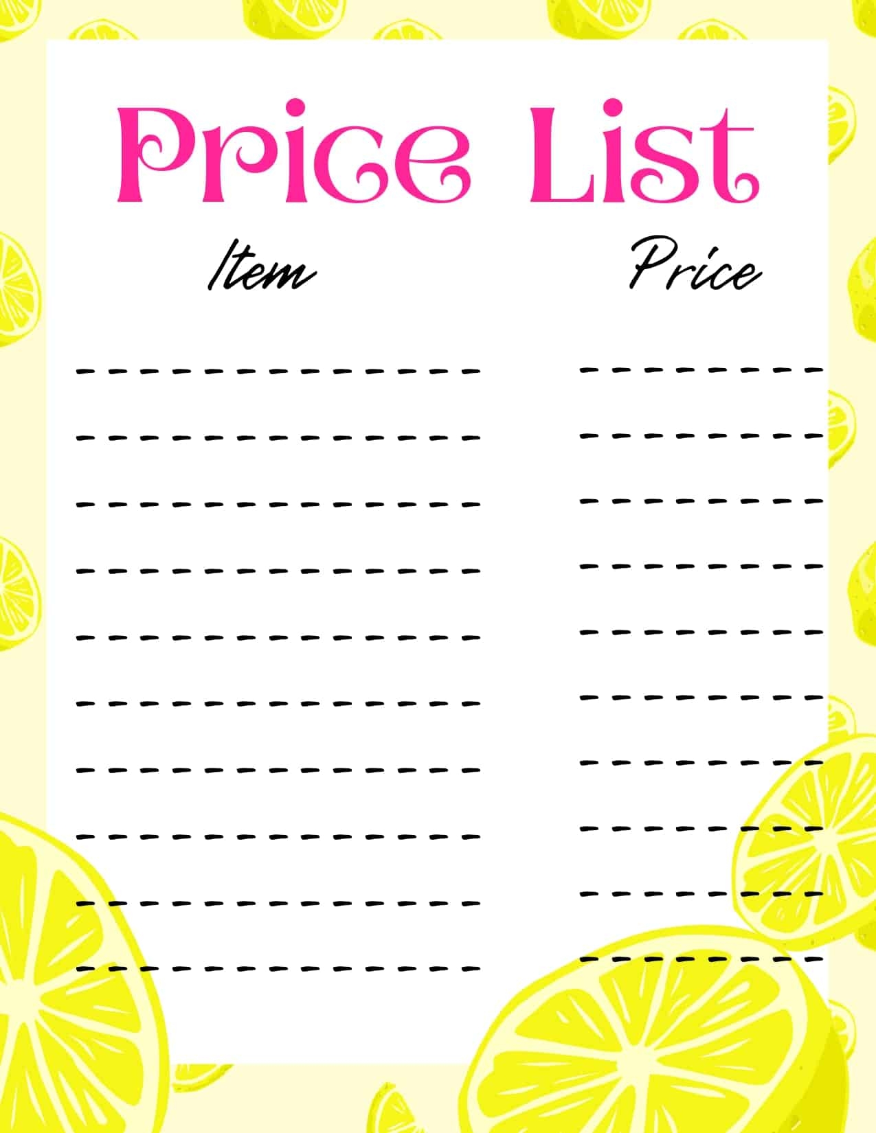 Printable Lemonade Stand Signs Easy Peasy Creative Ideas
