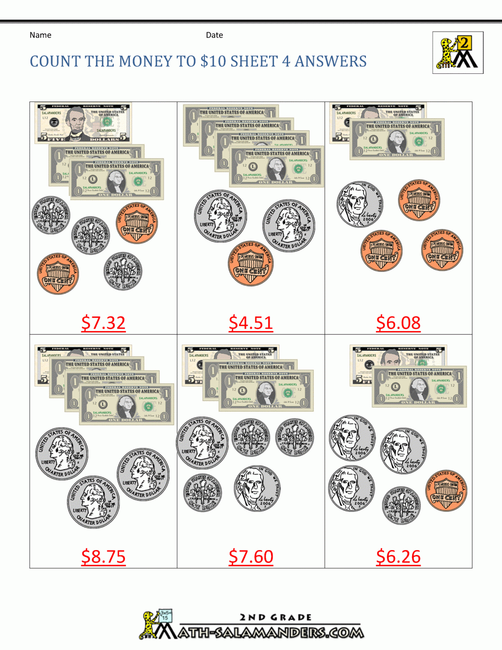 Printable Money Worksheets