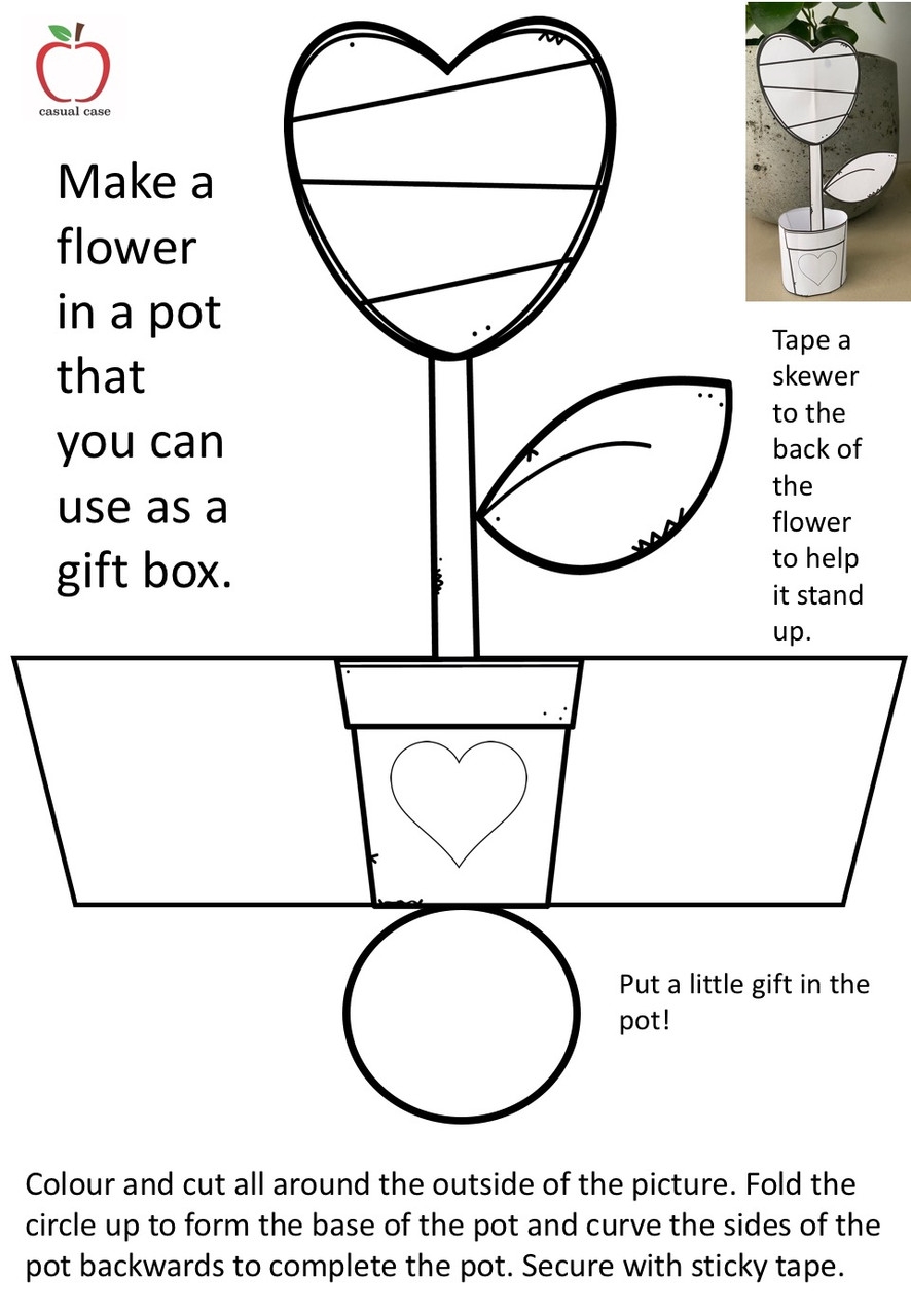 Printable Mothers Day Flower Craft Flower Craft Free Printable 