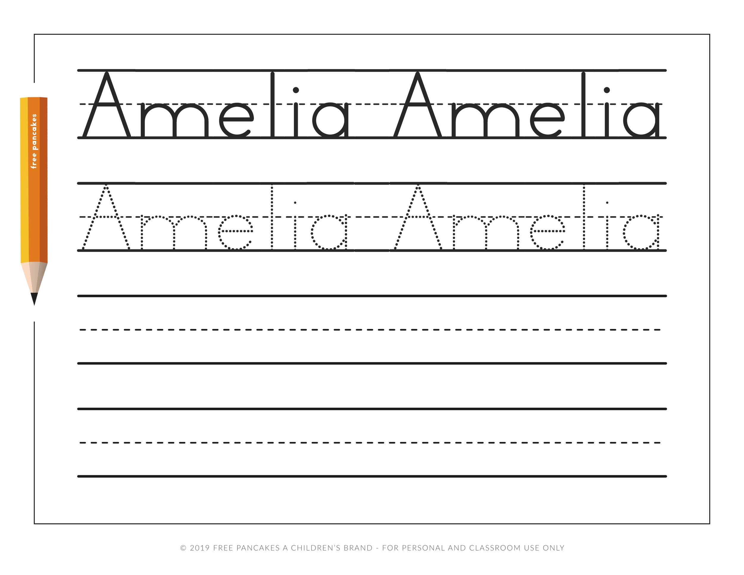 Free Name Tracing Worksheets Printable