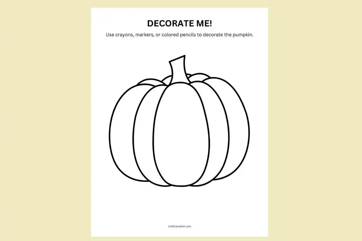 Pumpkin Printable Template