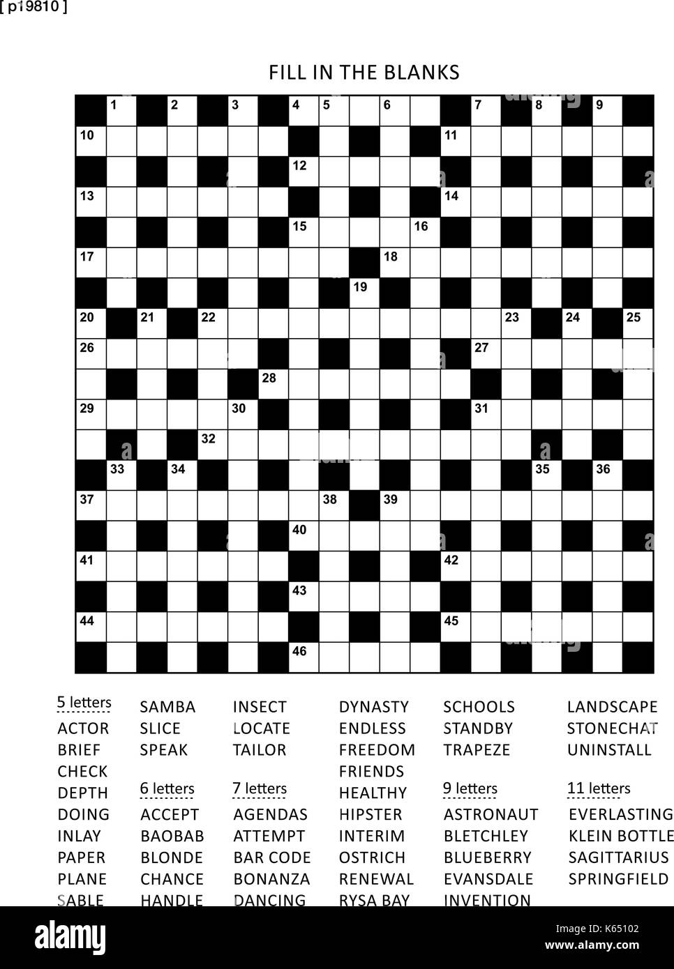 Free Printable Criss Cross Crossword Puzzles
