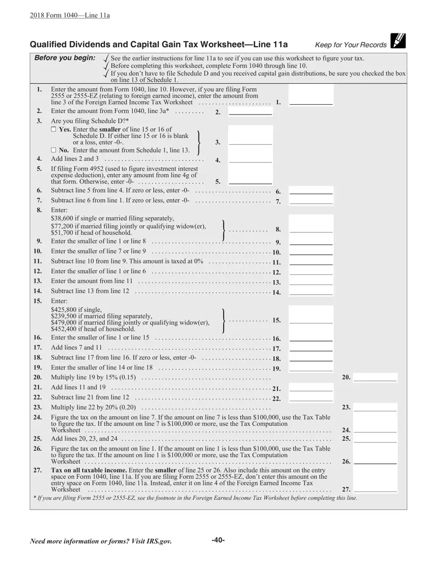 Qualified Dividends Tax Worksheet PDF Form FormsPal