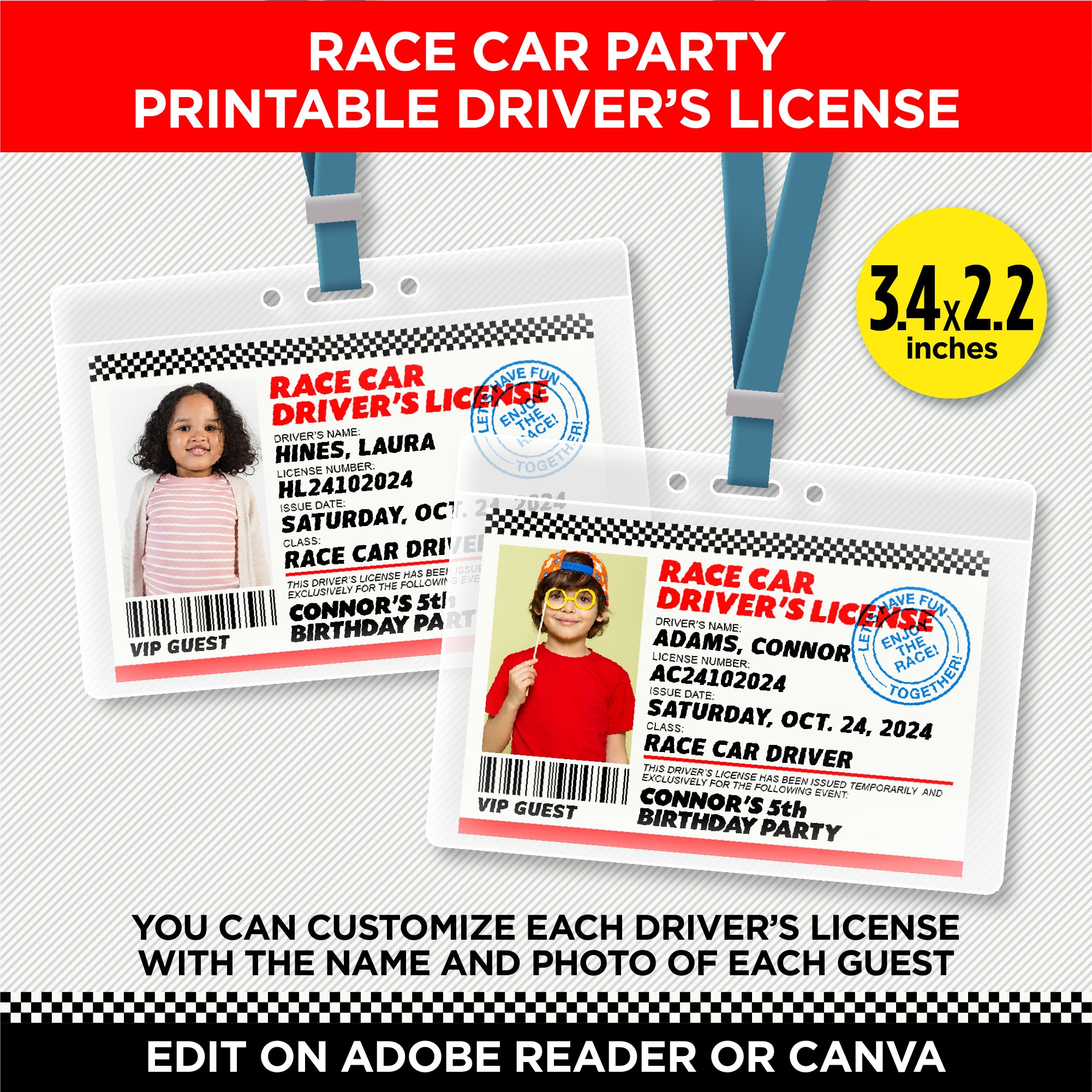 Printable Play Drivers License Template