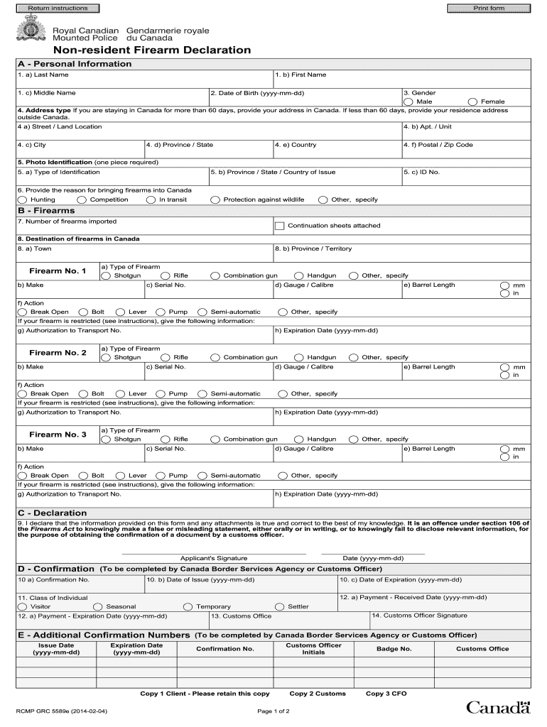 Rcmp 5592 Form Printable