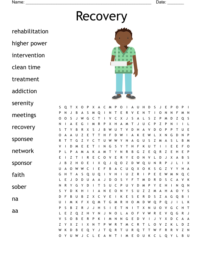 Recovery Crossword Puzzles Printable Pdf