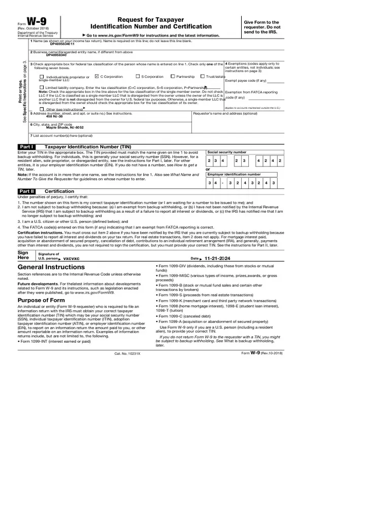 Irs Form Request Tax Id Number