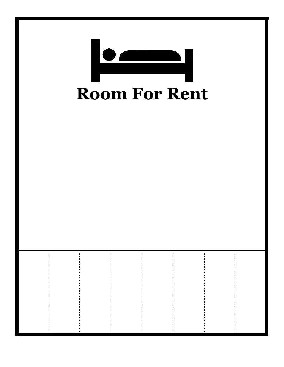Room For Rent Sign Free Printable