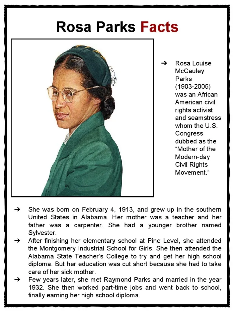 Rosa Parks Civil Rights Icon PDF Rosa Parks Civil Rights 