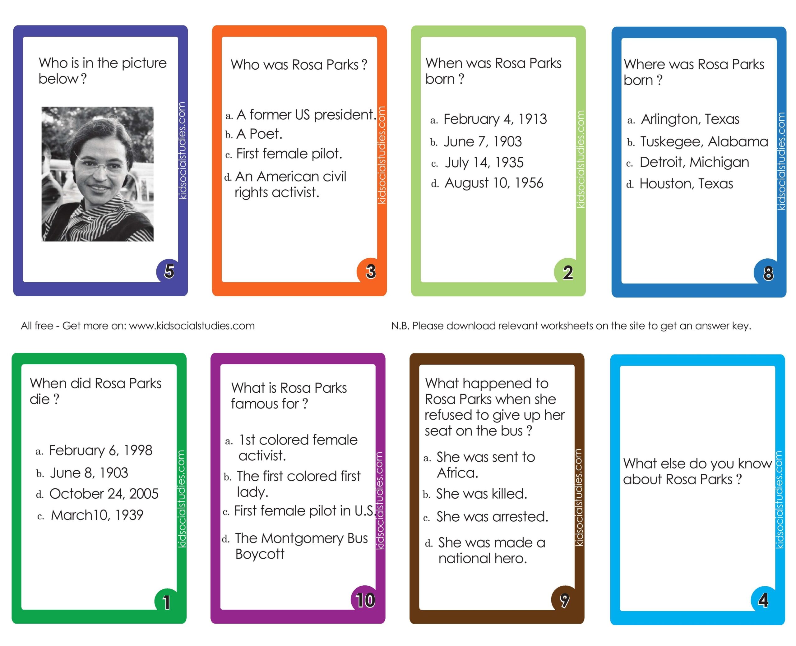 Rosa Parks Pdf Printable