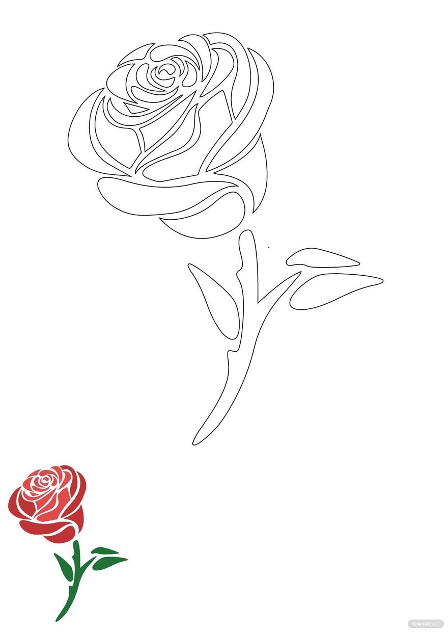 Printable Rose Template