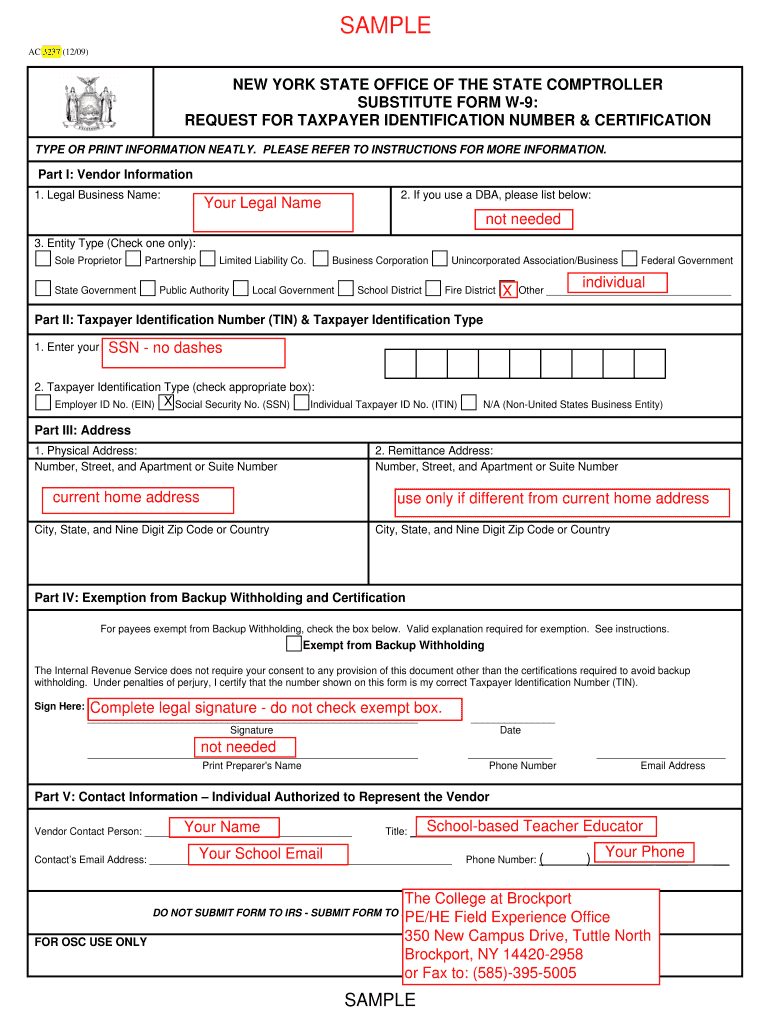 W9 Form For Texas