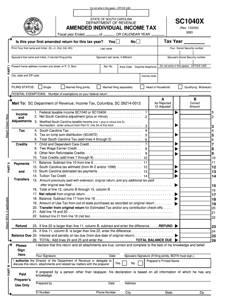Sc Tax Forms Fillable Fill Out amp Sign Online DocHub