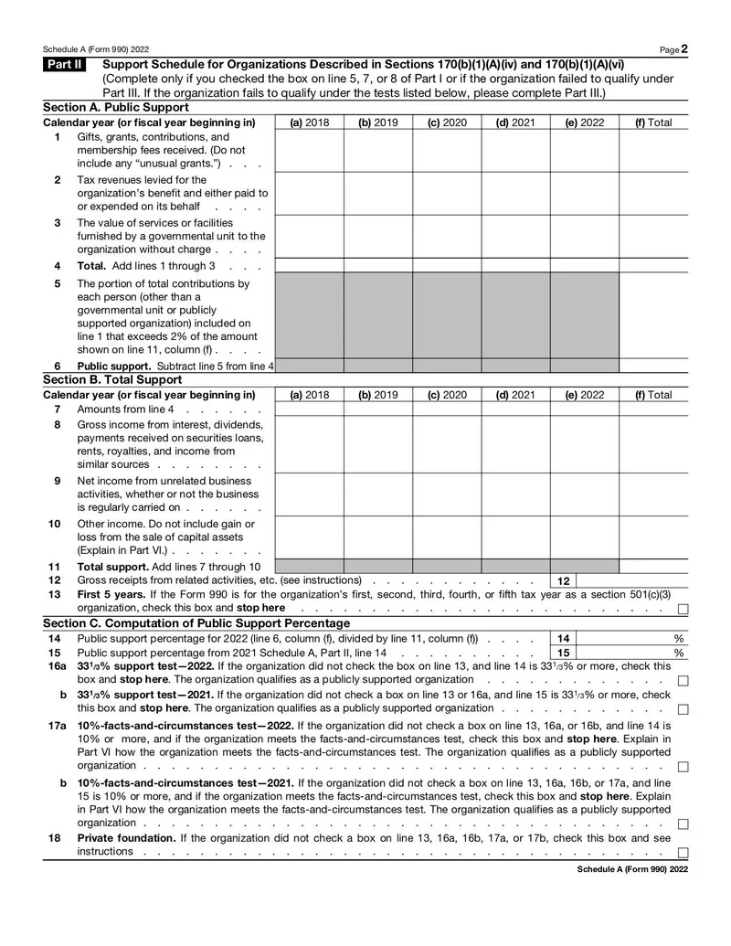 Schedule A Form 990 Fill And Sign Online With Lumin