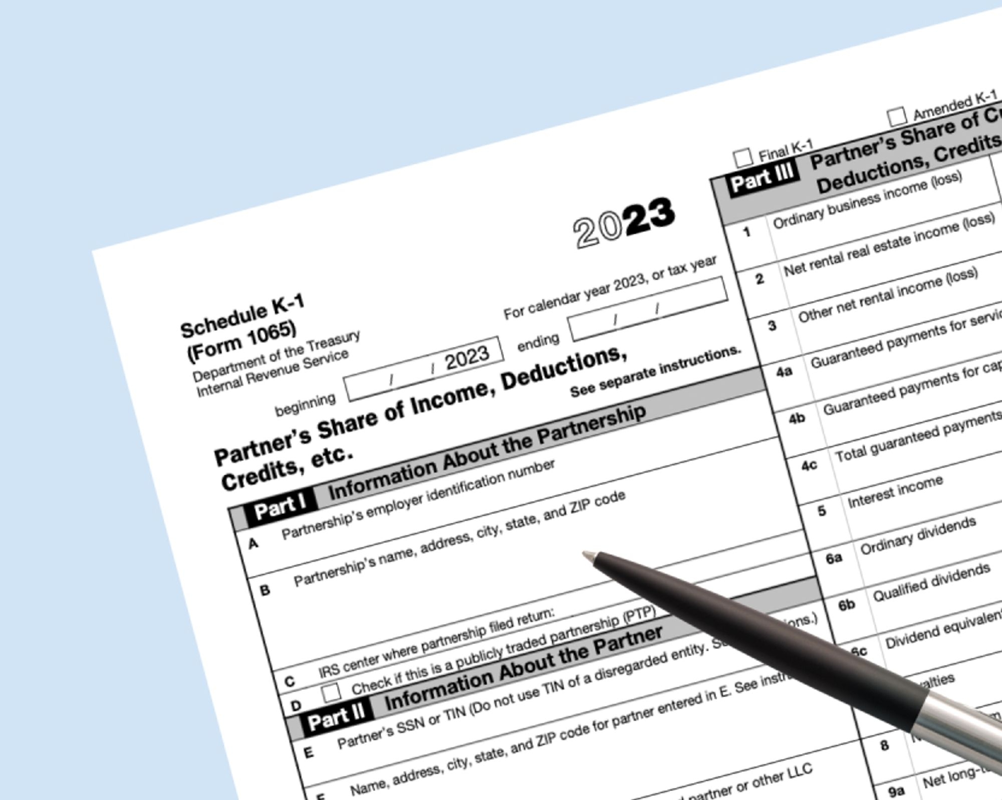 Irs Form Schedule K-1 2024