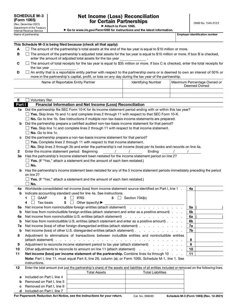 Schedule M 3 Form 1065 Fill And Sign Online With Lumin