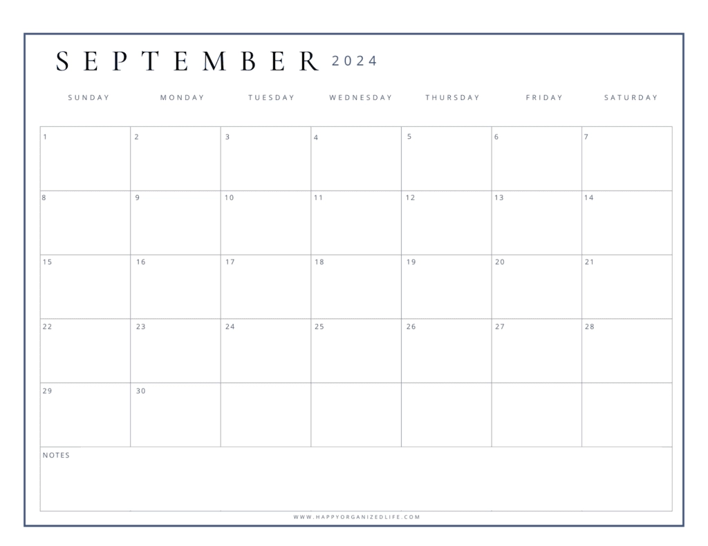 September Calendar For 2024 45 Free Printable Designs