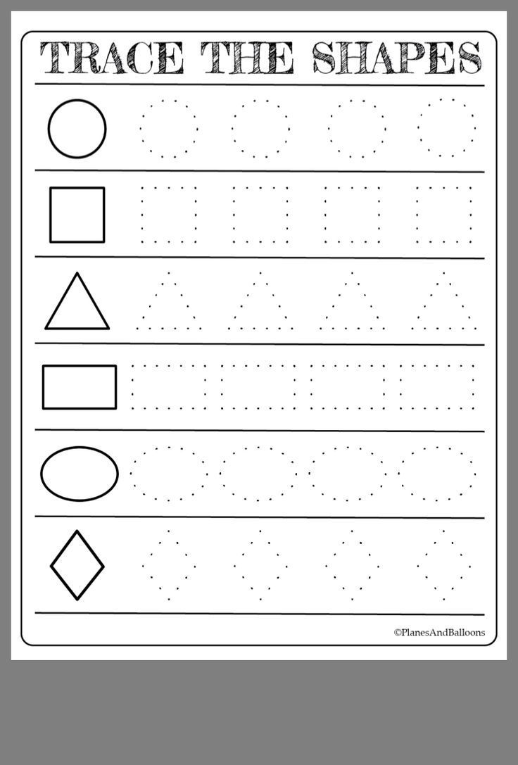 Pre K Worksheets Printable Shapes