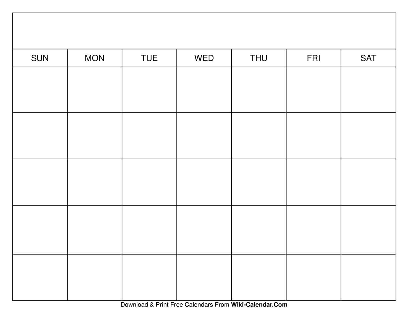 Printable Day Calendar Blank