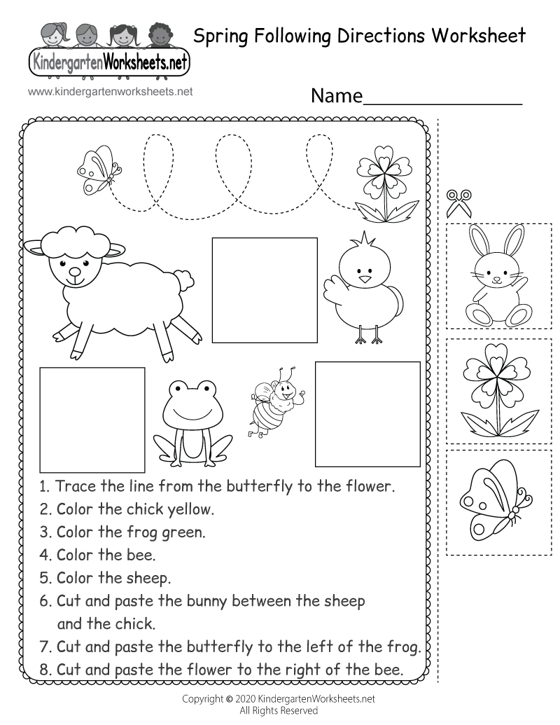 Spring Following Directions Worksheet Free Printable Digital amp PDF