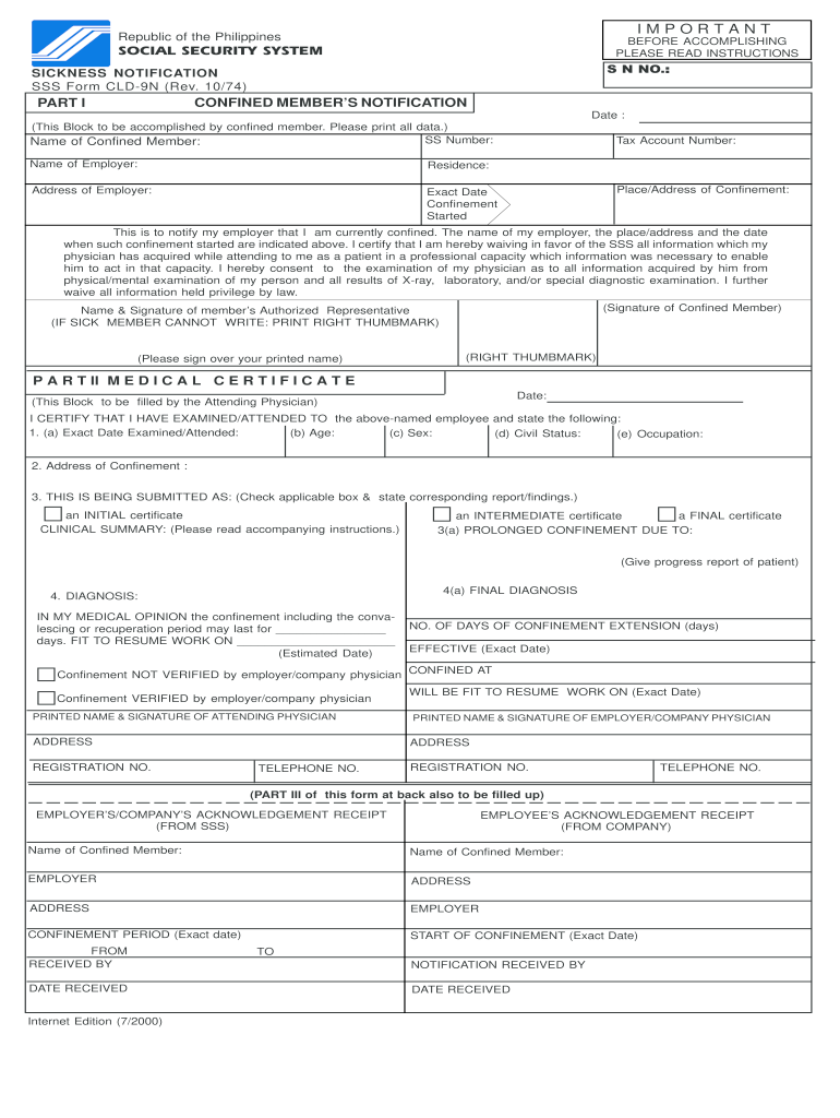 Sss Sickness Form Fill Out amp Sign Online DocHub