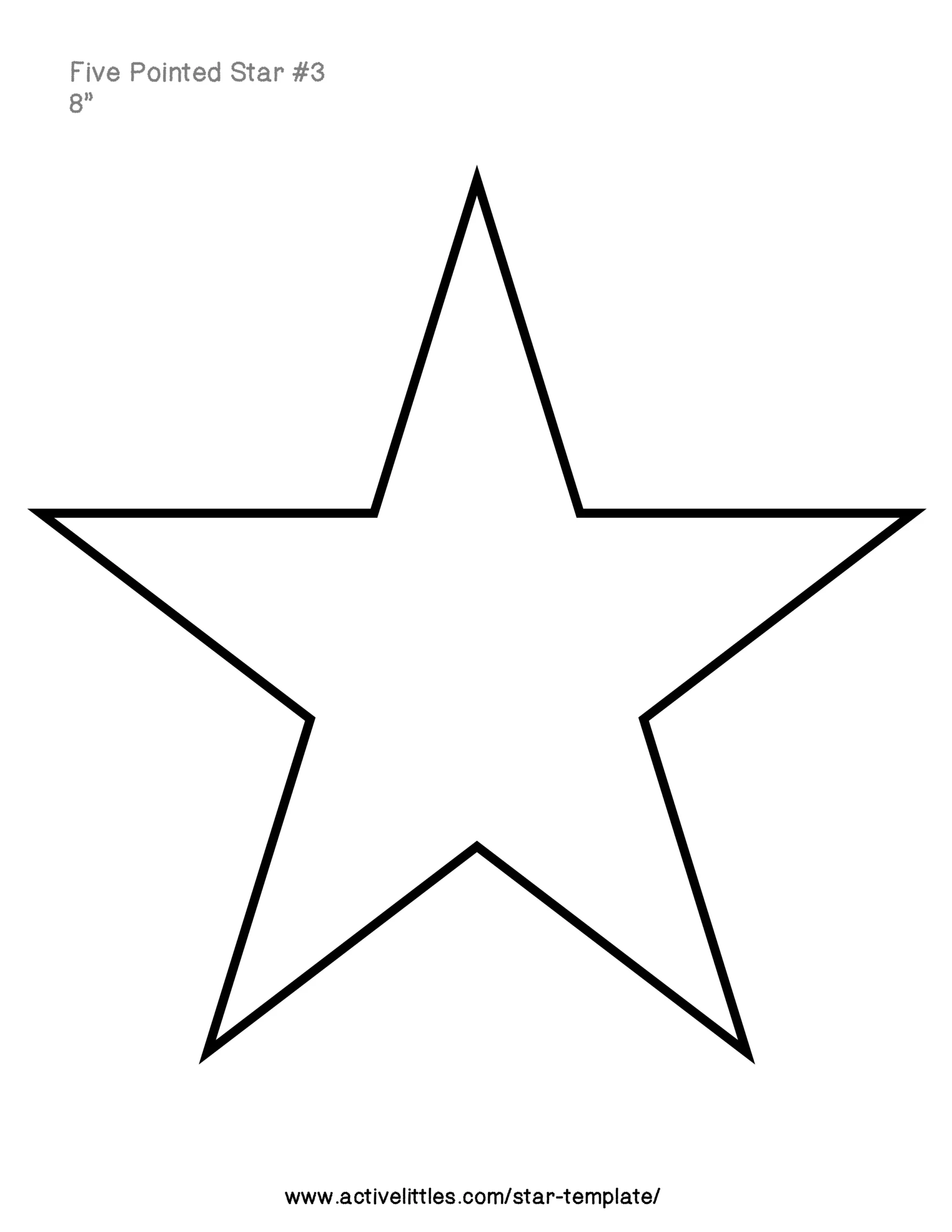 Template Of A Star Printable