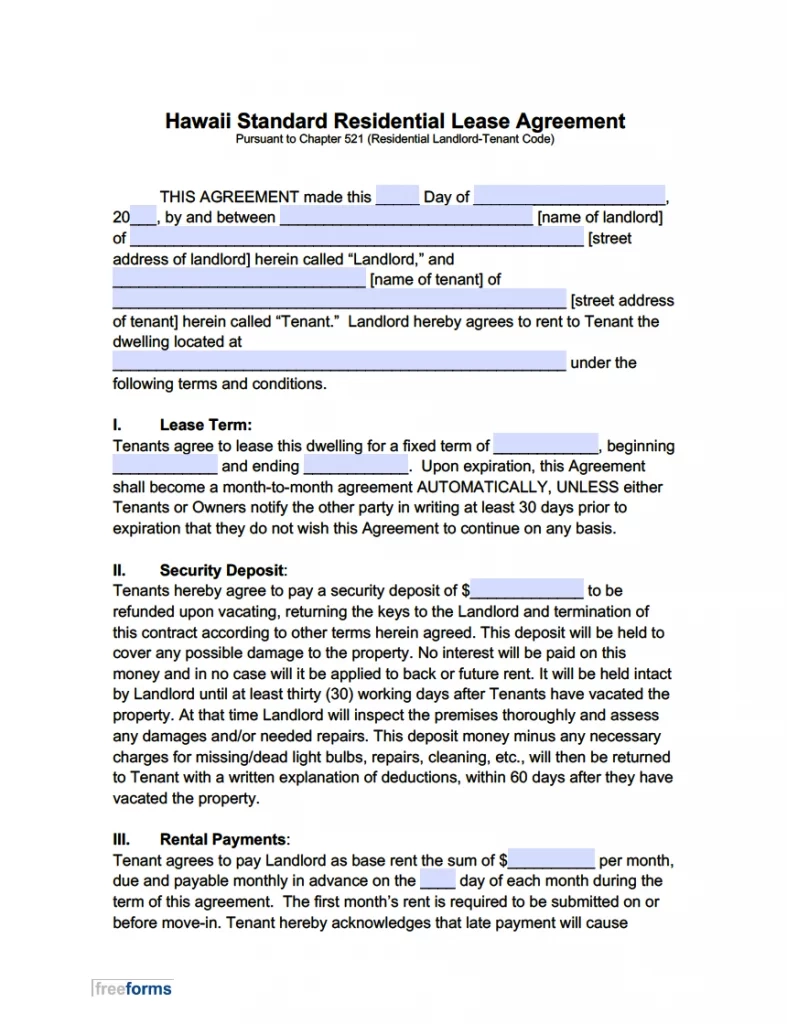 State Of Hawaii Form Hc 5 Printable