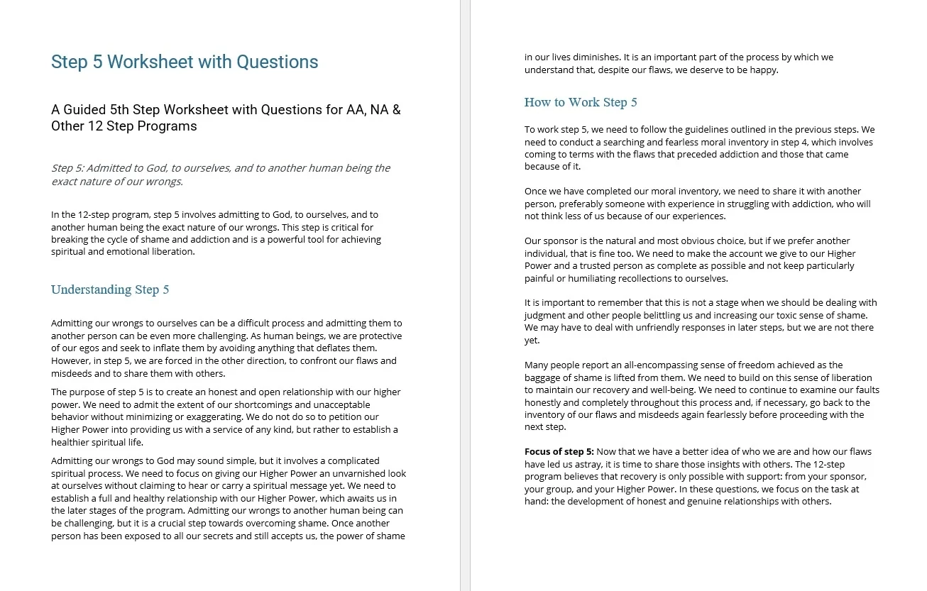 Step 5 Worksheet With Questions Free PDF Download amp Print 12 