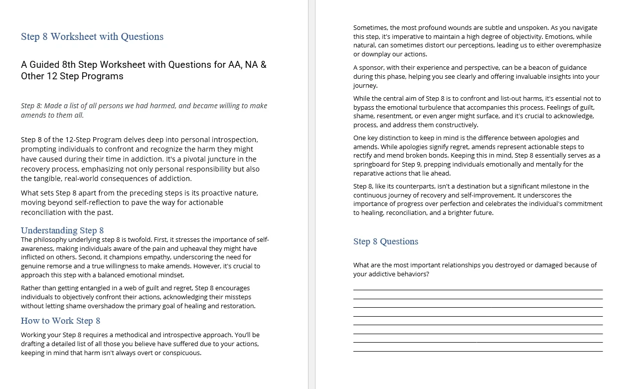 Step 8 Worksheet With Questions Free PDF Download amp Print 12 