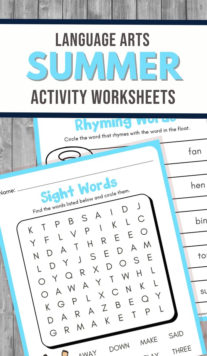 Summer Language Arts Activities For Preschoolers 3 Boys And A Dog