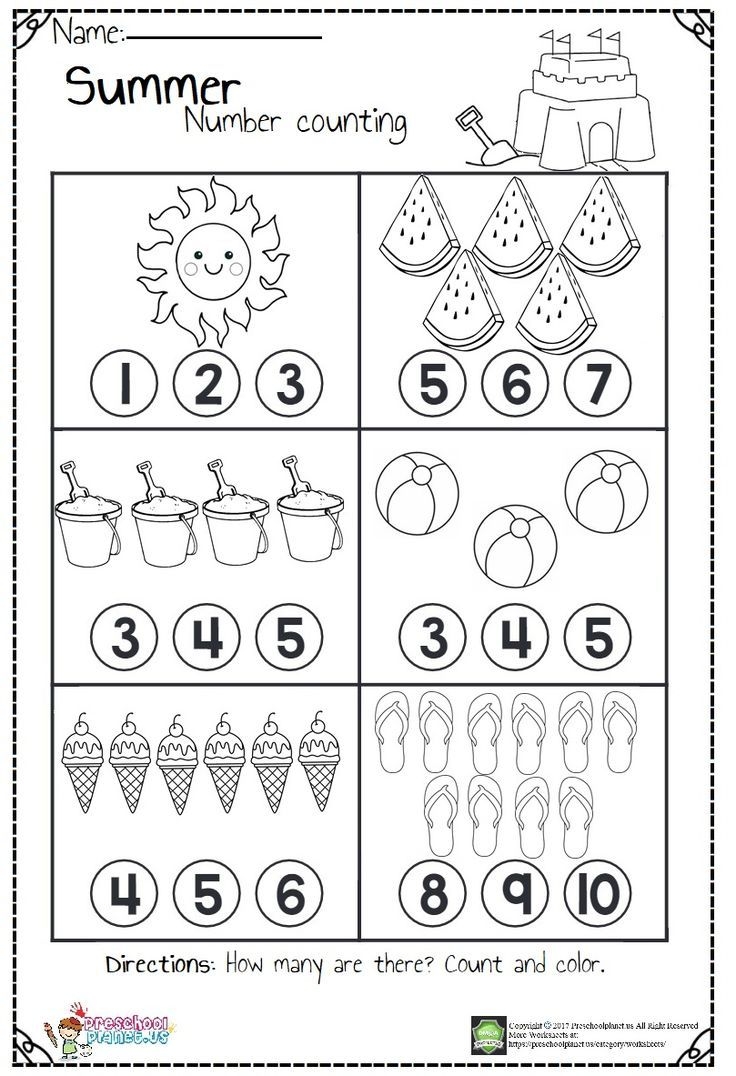 Printable Numbers Worksheets For Preschool