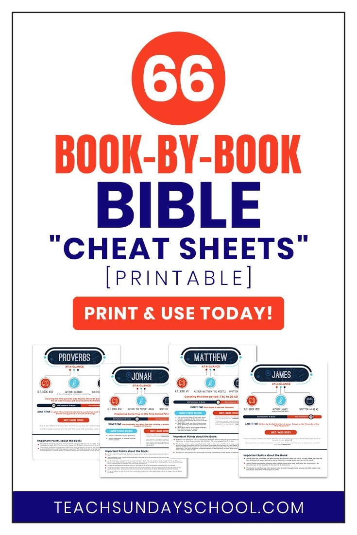 Bible Cheat Sheets Printable
