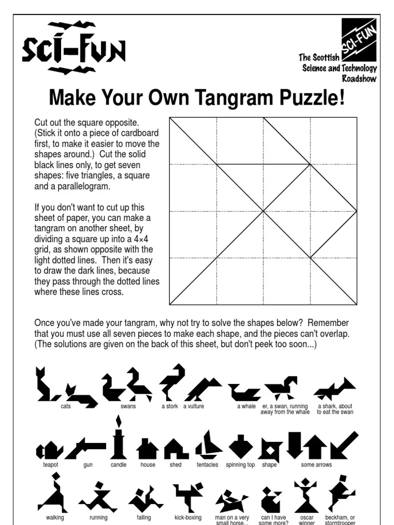 Tangram Puzzles Printable Pdf With Answers