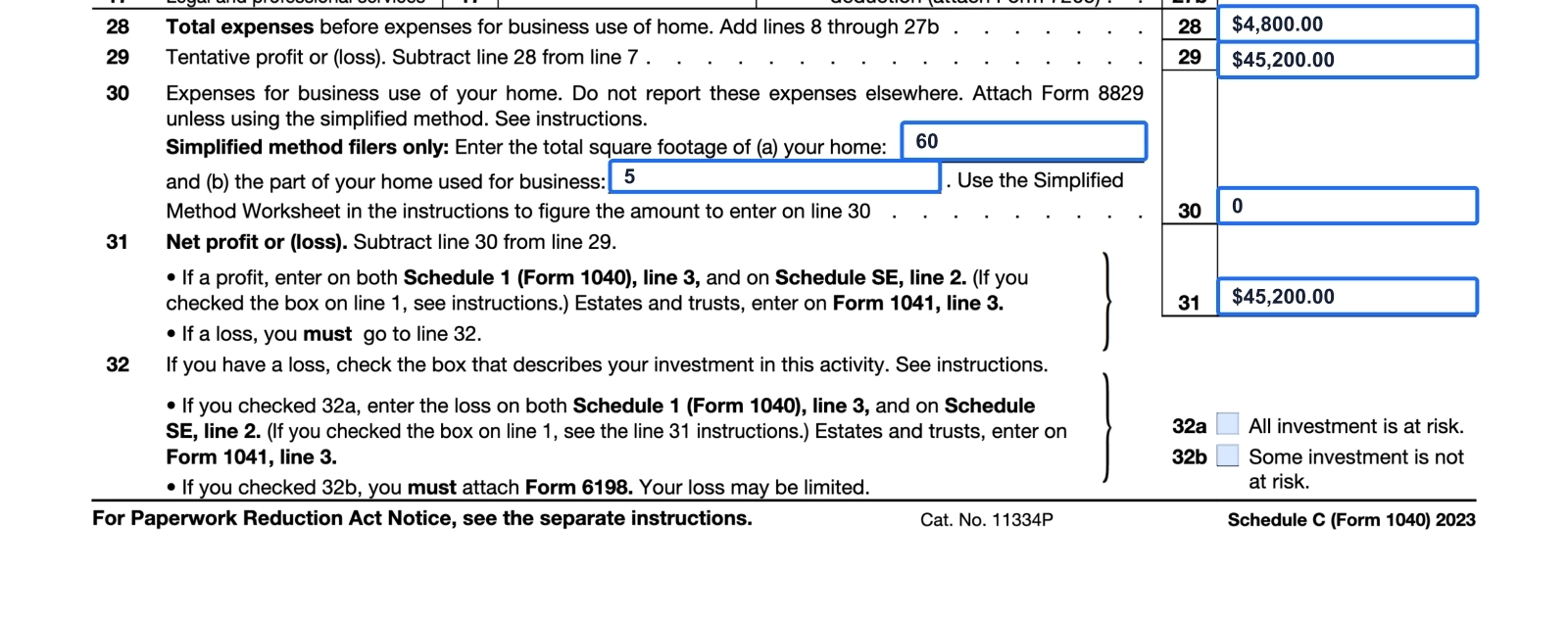 Irs Form 1040 Schedule C 2022 Pdf