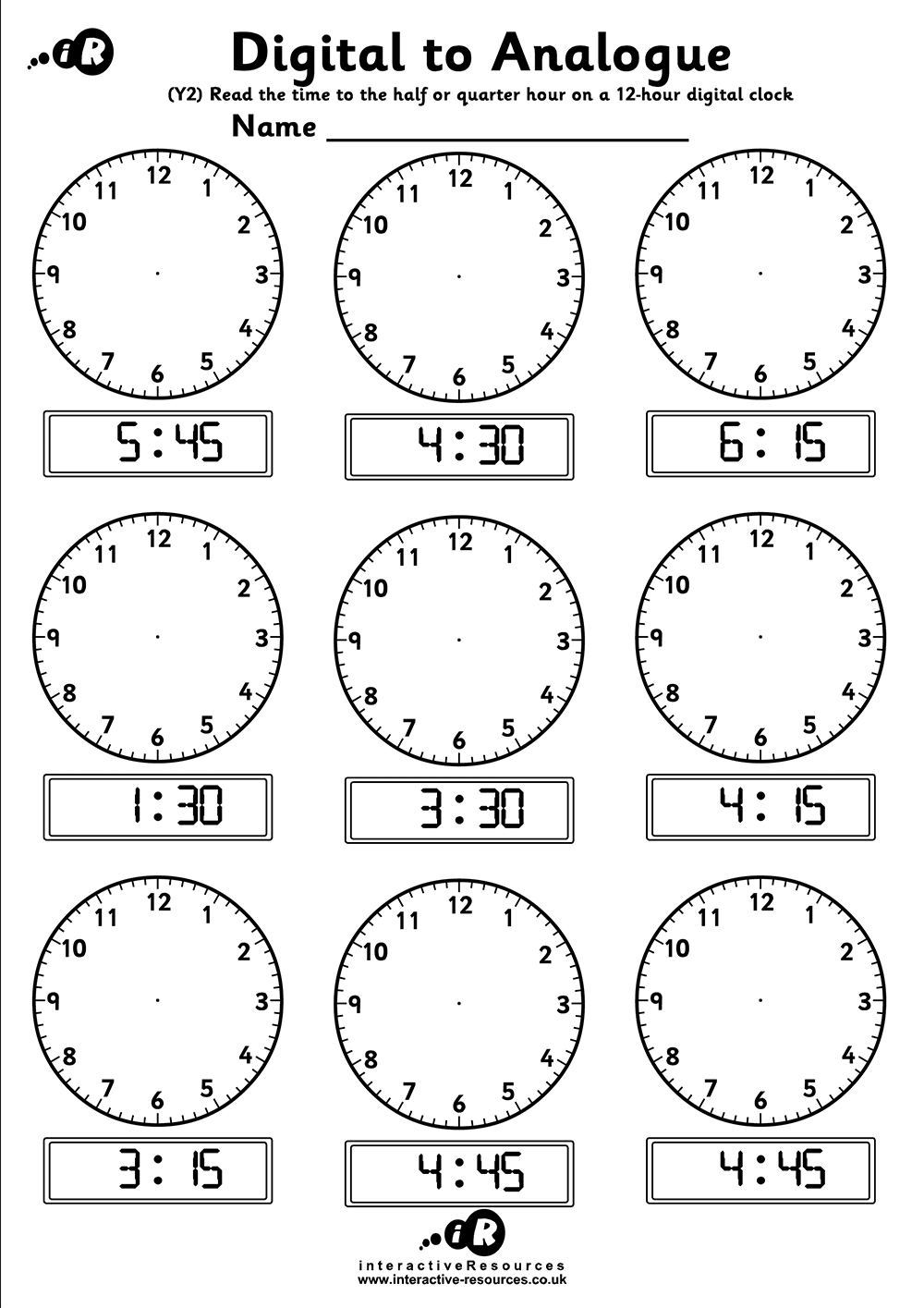 Time Worksheets Printable Free