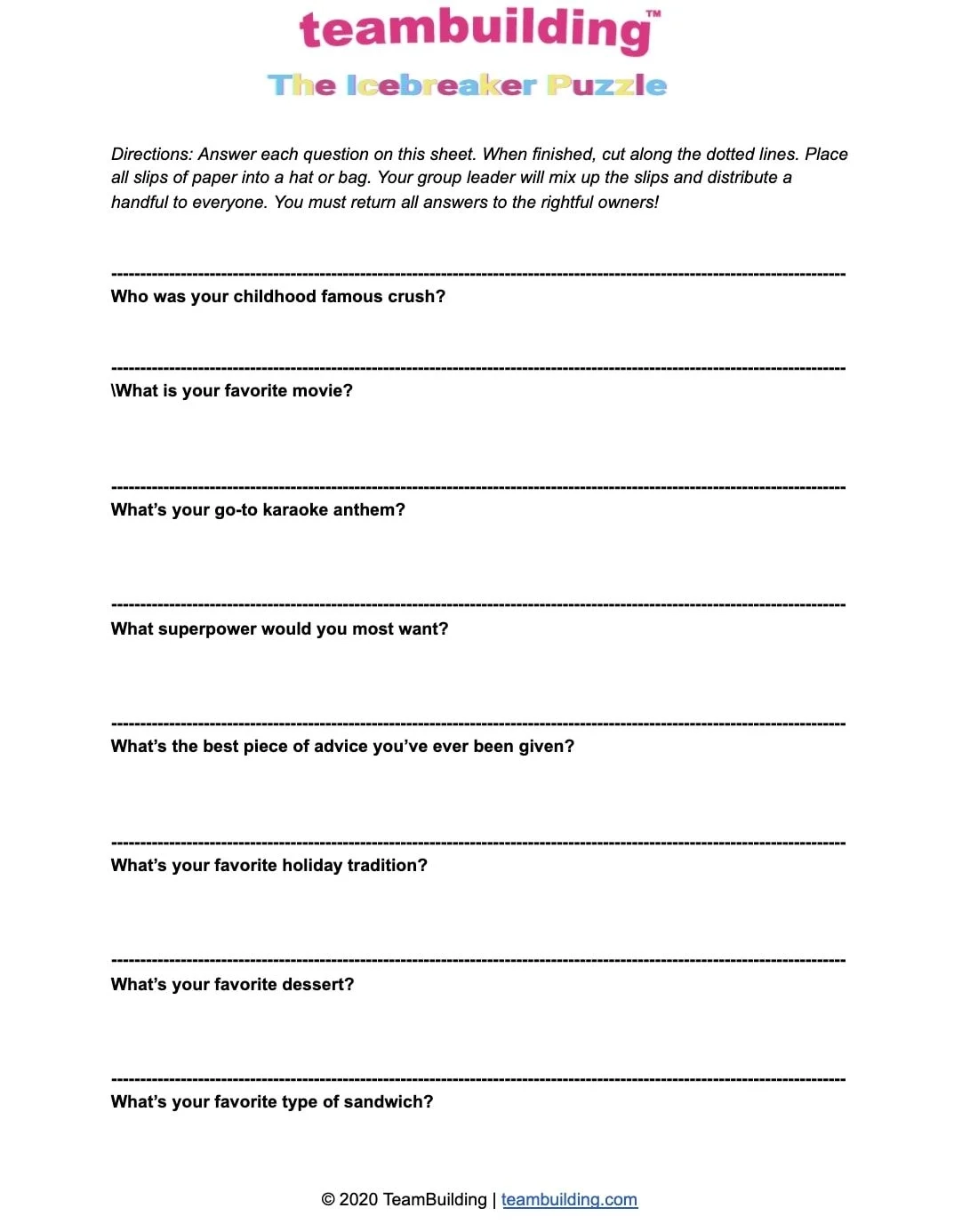 Free Printable Activity Worksheets For Adults