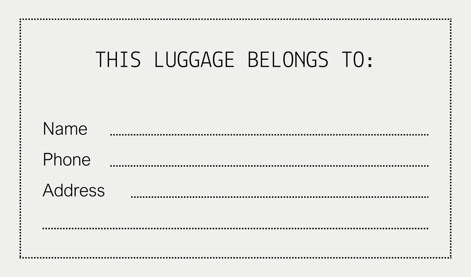 Template Word Blank Luggage Tags To Print Free Printable 