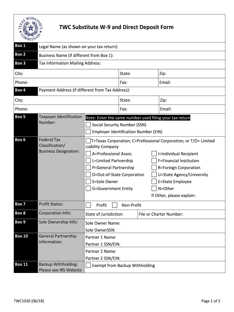 W9 Texas Form 2024