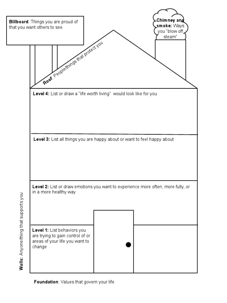 Dbt House Activity Printable