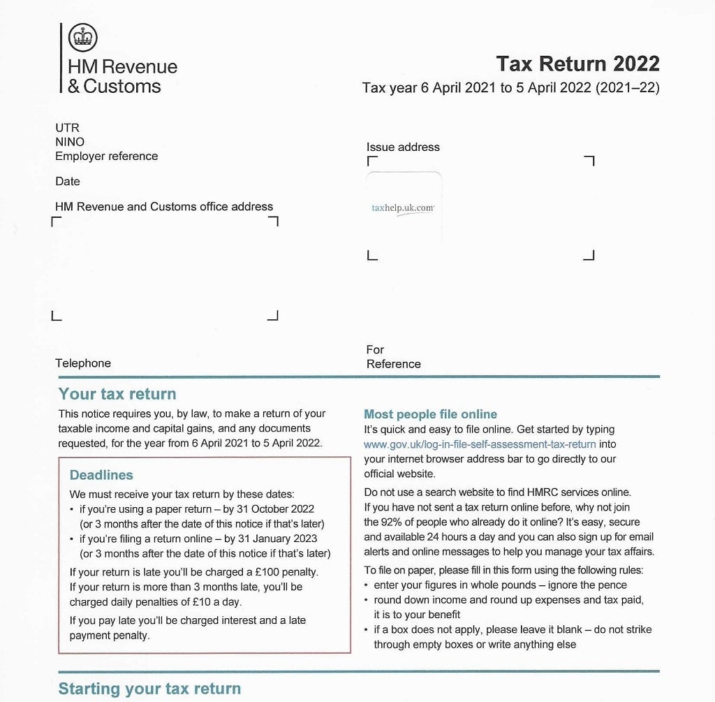 Tax Form For 2022