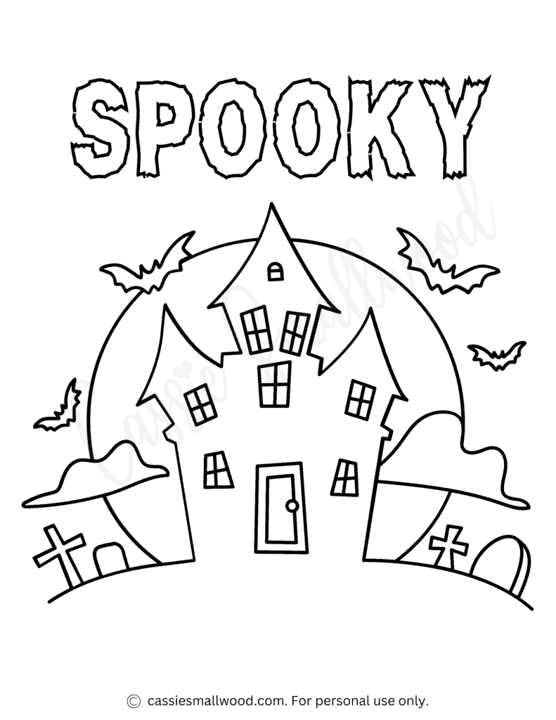 Free Printable Haunted House Template