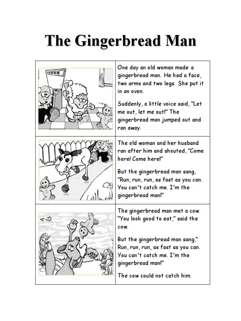 The Gingerbread Man PDF Art Poetry