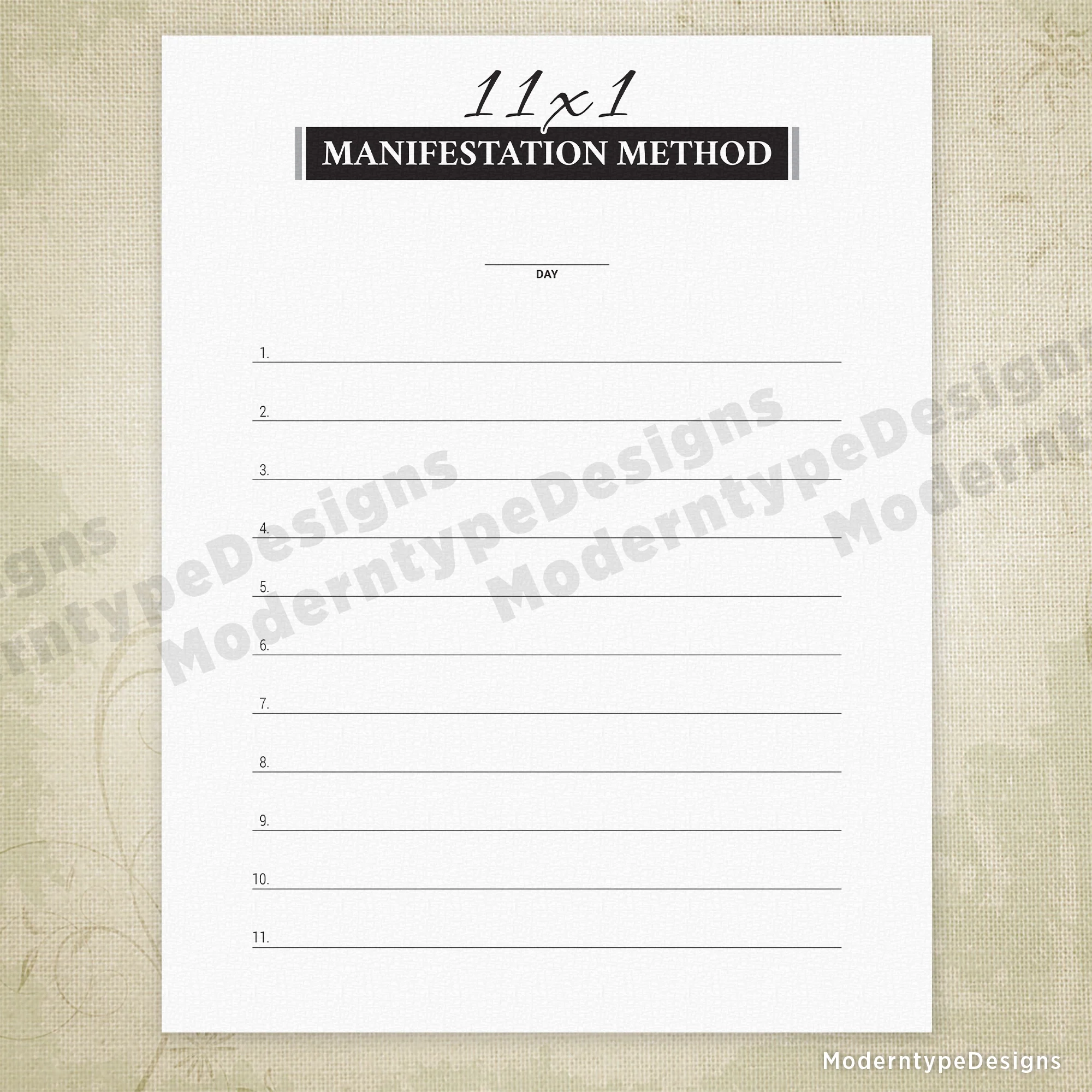 Printable Manifest Template