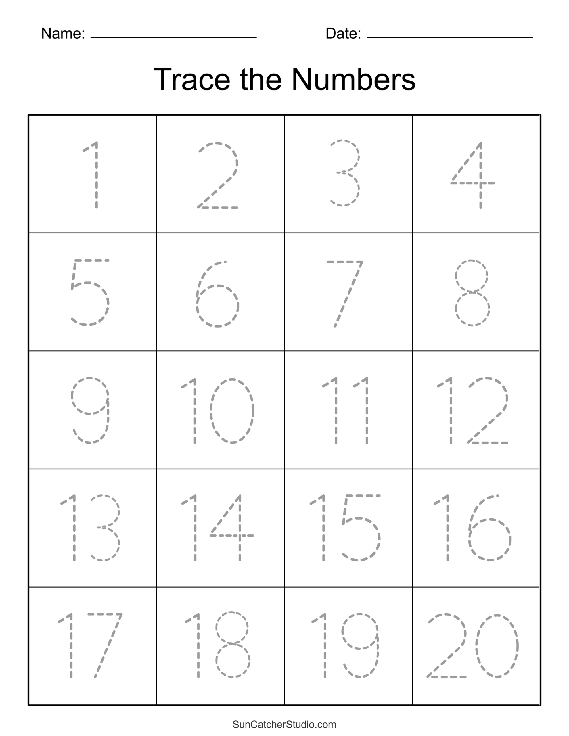 Free Printables Of Numbers