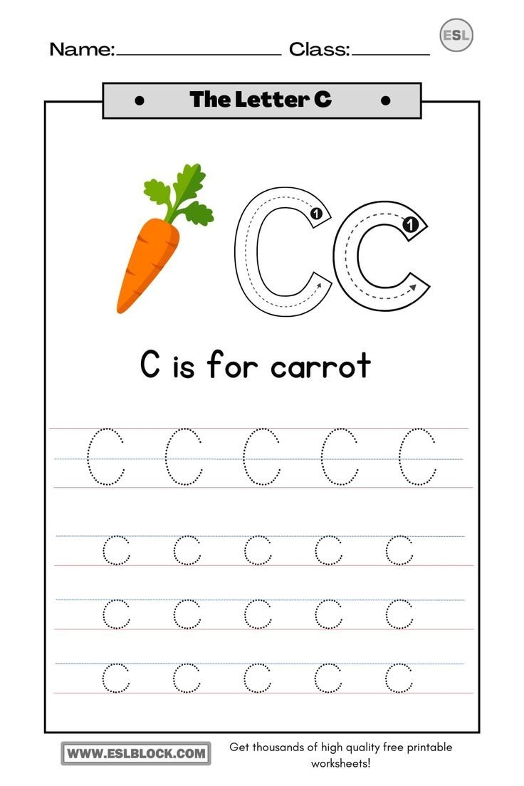 Tracing The Letter C Worksheets