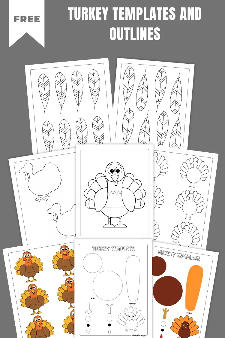 Large Printable Turkey Template Pdf