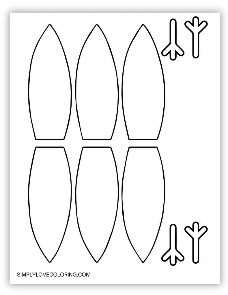 Printable Turkey Feathers Template