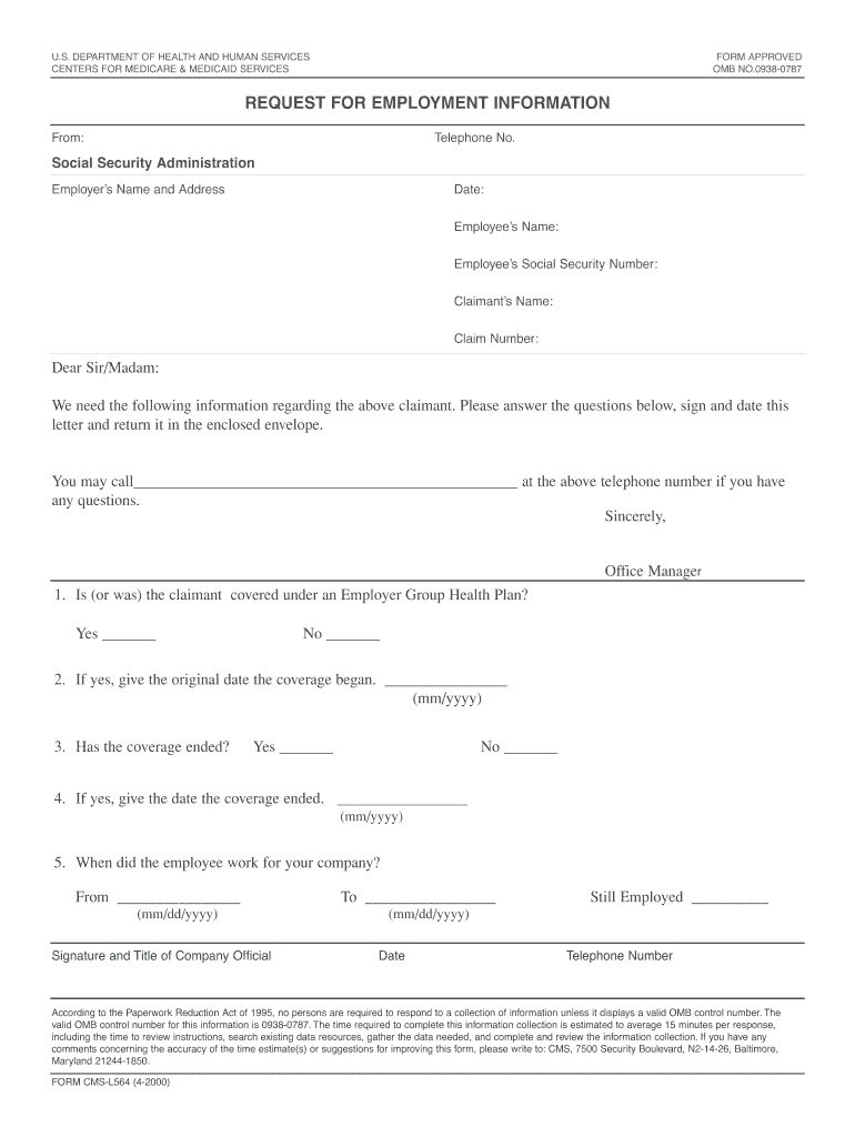 Form Omb No 0938 0581